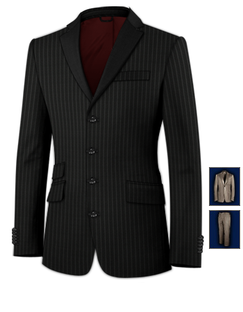 Abiti Da Uomo Su Misura Casalnuovo with 4 Buttons, Single Breasted