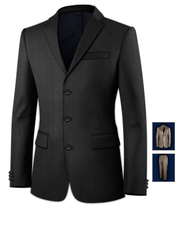 Abiti Uomo Su Misura 165 with 3 Buttons, Single Breasted