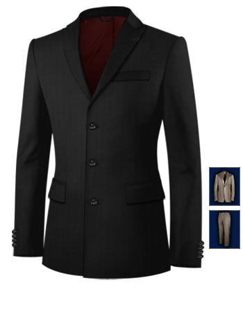 Abiti Sposo Vendita On Line with 3 Buttons, Single Breasted