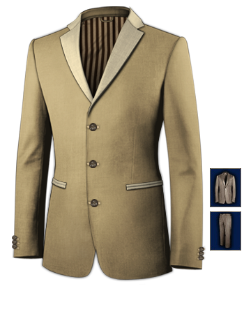 Abiti Cerimonia Su Misura with 3 Buttons, Single Breasted