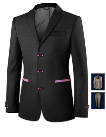 Giaca Su Misura Milano with 3 Buttons, Single Breasted