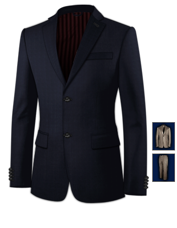 Abiti Fatti Su Misura with 2 Buttons, Single Breasted