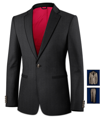 Abiti Uomo Su Misura with 1 Button, Single Breasted