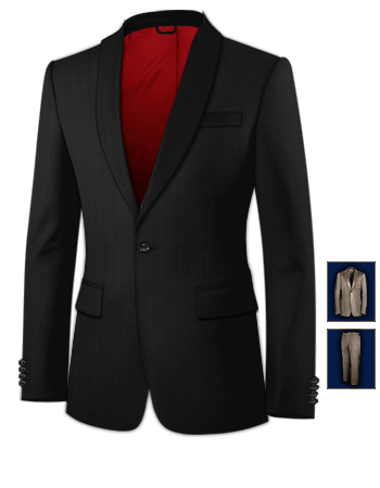 Vestiti Su Misura Online with 1 Button, Single Breasted