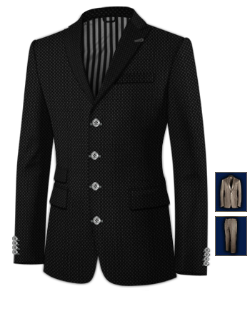 Abiti Sartoriali Online with 4 Buttons, Single Breasted