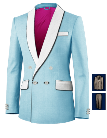Abbigliamento Uomo Su Misura Siracusa with 4 Buttons, Double Breasted (1 To Close)