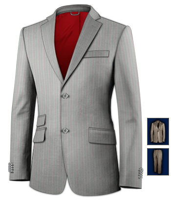 Abiti Uomo Tg 44 with 2 Buttons, Single Breasted
