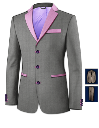 Outlet Online Abiti Da Sposo with 3 Buttons, Single Breasted