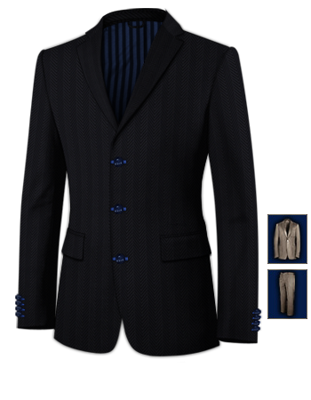 Abiti Da Cerimonia Palermo with 3 Buttons, Single Breasted
