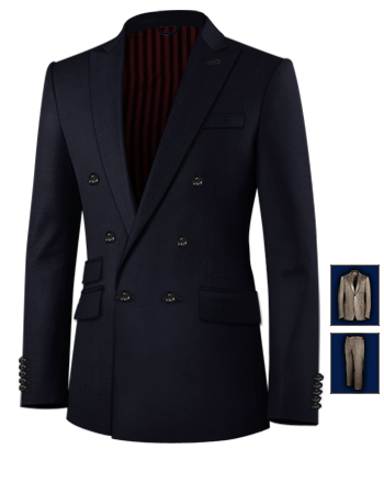 Abiti Sposo Su Misura Umbria Toscana with 6 Buttons, Double Breasted (1 To Close)