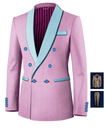 Vestito Su Misura with 6 Buttons, Double Breasted (1 To Close)