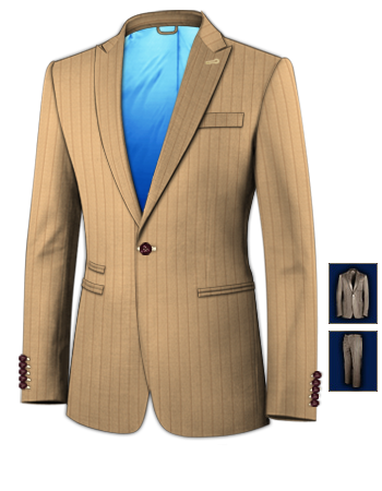 Abiti Sposo Su Misura with 1 Button, Single Breasted