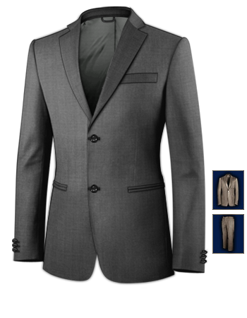 Abiti Online Su Misura with 2 Buttons, Single Breasted