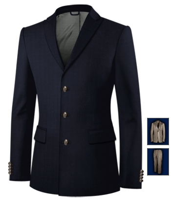 Abiti Sposo Su Misura Puglia with 3 Buttons, Single Breasted