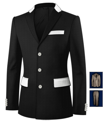Abiti Sartoriali Da Sposa Invernali with 3 Buttons, Single Breasted