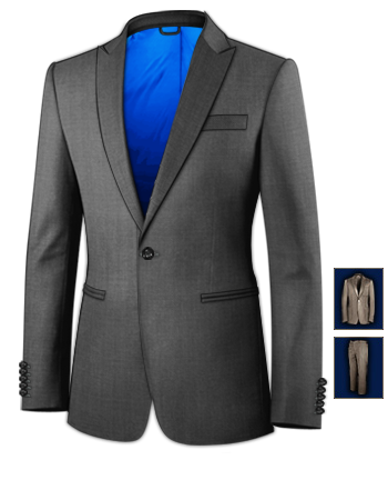 Confezione Abiti Uomo Su Misura with 1 Button, Single Breasted
