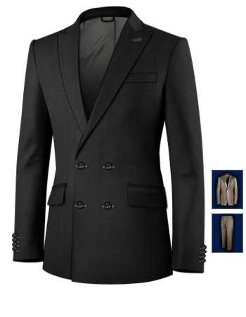 Sartoria Su Misura Per Uomo with 4 Buttons,double Breasted (2 To Close)