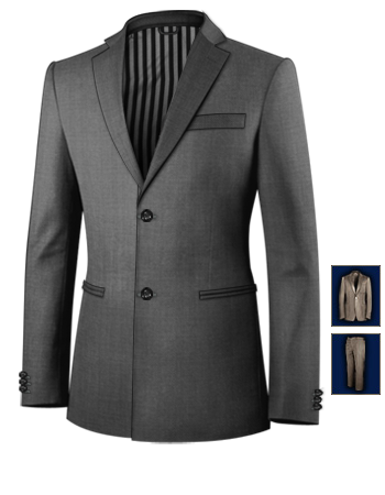 Abiti Sartoriali Torino with 2 Buttons, Single Breasted
