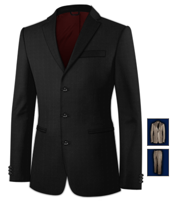 Abiti Elegante with 3 Buttons, Single Breasted