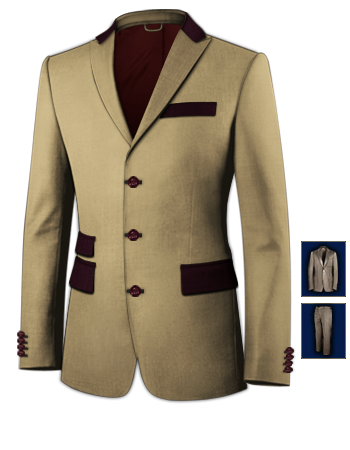 Azienda Abito Classico with 3 Buttons, Single Breasted