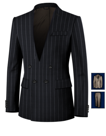 Abiti Su Misura On Line Sicilia with 4 Buttons, Double Breasted (1 To Close)