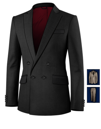 Abito Sposo Ciampino Roma with 4 Buttons, Double Breasted (1 To Close)