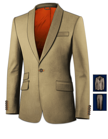Abito Da Testimone Di Nozze with 1 Button, Single Breasted