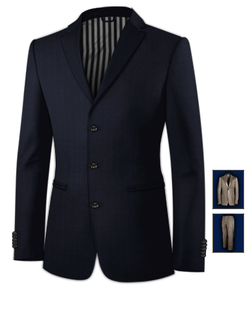 Abito Su Misura Uomo with 3 Buttons, Single Breasted