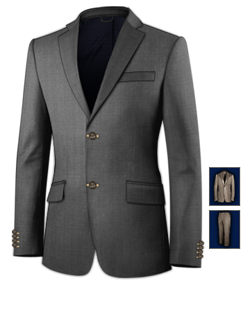 Napoli Abiti Su Misura with 2 Buttons, Single Breasted