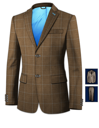 Abiti Su Misura Sartoria with 2 Buttons, Single Breasted