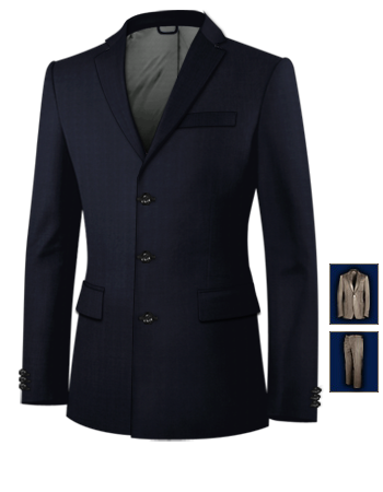 Abiti Su Misura Roma Donna with 3 Buttons, Single Breasted