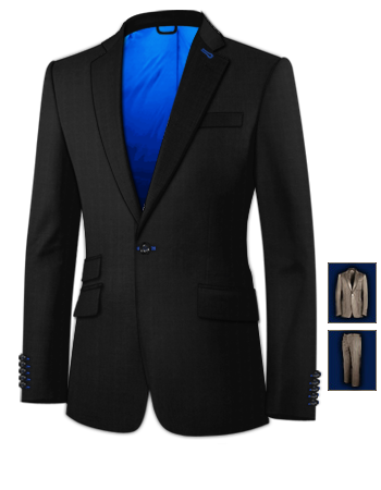 Abiti Su Misura Cina with 1 Button, Single Breasted
