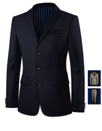 Abito Su Misura Torino with 3 Buttons, Single Breasted