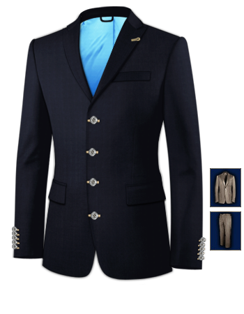 Cocktail Sera Abiti with 4 Buttons, Single Breasted