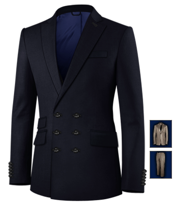Abito Su Misura Bari with 6 Buttons, Double Breasted (3 To Close)