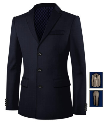 Abiti Velluto with 3 Buttons, Single Breasted