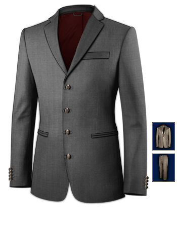 Abiti Su Misura Perugia with 4 Buttons, Single Breasted