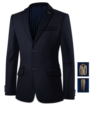 Abiti Da Sposo Colore Argento with 2 Buttons, Single Breasted