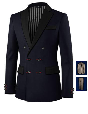 Abiti Redingote with 6 Buttons, Double Breasted (2 To Close)