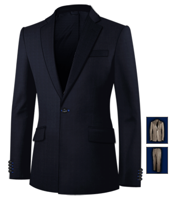 Abiti Su Misura Uomo Macerata with 1 Button, Single Breasted